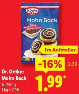 Lidl Dr. Oetker Mohn Back Angebot