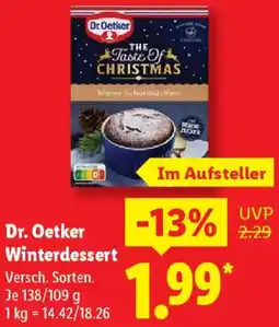 Lidl Dr. Oetker Winterdessert Angebot