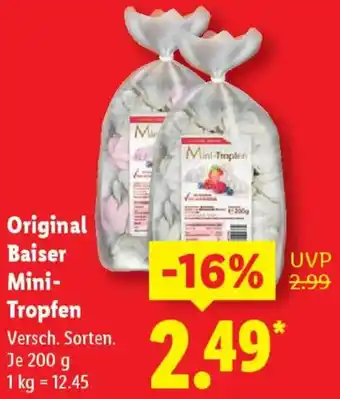 Lidl Original Baiser Mini Tropfen Angebot