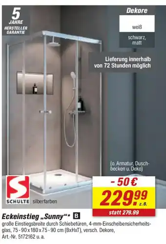 toom Baumarkt SCHULTE Eckeinstieg „Sunny" Angebot