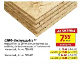 toom Baumarkt OSB/1-Verlegeplatte Angebot