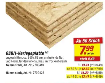 toom Baumarkt OSB/1-Verlegeplatte Angebot