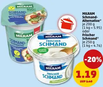 PENNY MILRAM Schmand Alternative oder Frischer Schmand Angebot