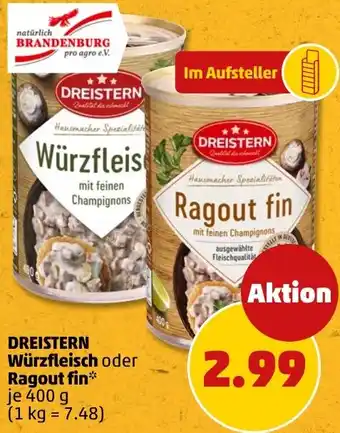 PENNY DREISTERN Würzfleisch oder Ragout fin Angebot