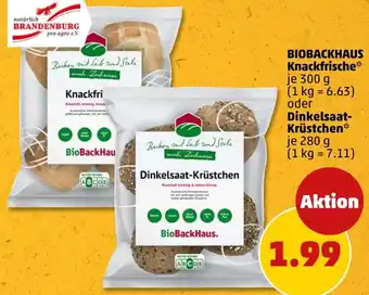 PENNY BIOBACKHAUS Knackfrische oder Dinkelsaat Krüstchen Angebot