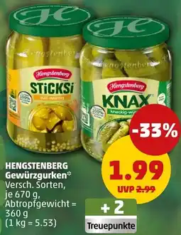 PENNY HENGSTENBERG Gewürzgurken Angebot