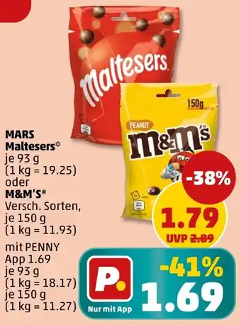 PENNY MARS Maltesers oder M&M's Angebot