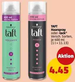 PENNY Schwarzkopf TAFT Haarspray oder -lack Angebot