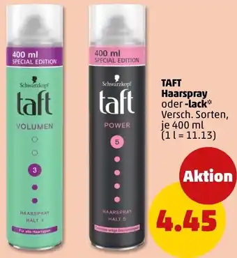 PENNY Schwarzkopf TAFT Haarspray oder -lack Angebot