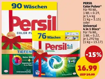 PENNY PERSIL Color Pulver oder Universal 4 in 1 Discs Angebot
