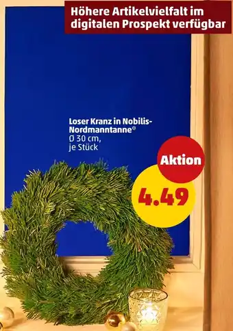PENNY Loser Kranz in Nobilis Nordmanntanne Angebot