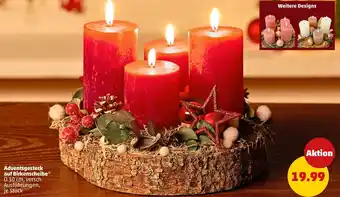 PENNY Adventsgesteck auf Birkenscheibe Angebot