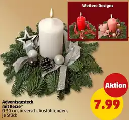 PENNY Adventsgesteck mit Kerze Angebot