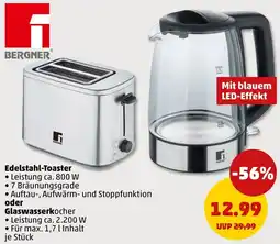PENNY BERGNER Edelstahl-Toaster oder Glaswasserkocher Angebot