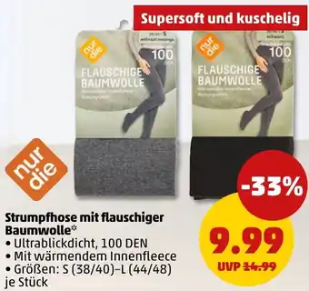 PENNY nur die Strumpfhose mit flauschiger Baumwolle Angebot