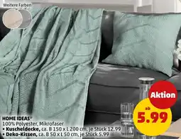 PENNY HOME IDEAS Kuscheldecke oder Deko Kissen Angebot