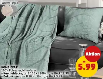 PENNY HOME IDEAS Kuscheldecke oder Deko Kissen Angebot