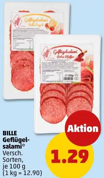 PENNY BILLE Geflügelsalami Angebot