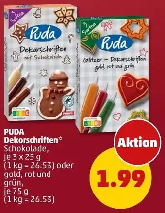 PENNY PUDA Dekorschriften Angebot