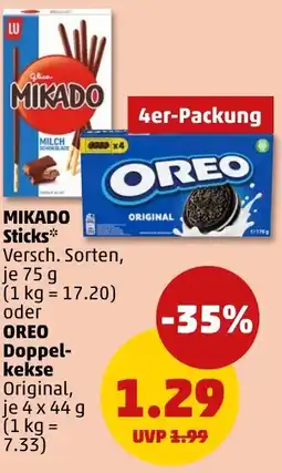 PENNY MIKADO Sticks oder OREO Doppel- kekse Angebot