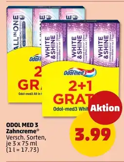 PENNY ODOL MED 3 Zahncreme Angebot