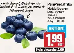 AEZ Peru/Südafrika Heidelbeeren Angebot
