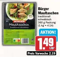 AEZ Bürger Maultaschen Angebot