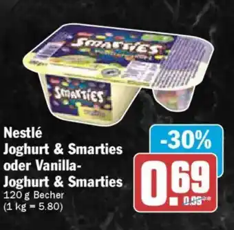 AEZ Nestlé Joghurt & Smarties oder Vanilla- Joghurt & Smarties Angebot