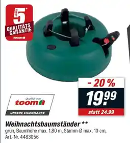 toom Baumarkt Weihnachtsbaumständer Angebot