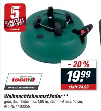 toom Baumarkt Weihnachtsbaumständer Angebot