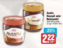 AEZ Zentis Nusspli oder Belmandel Angebot