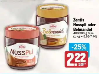 AEZ Zentis Nusspli oder Belmandel Angebot
