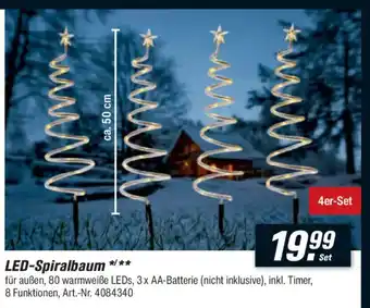toom Baumarkt LED-Spiralbaum 4er-Set Angebot