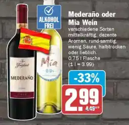AEZ Mederaño oder Mia Wein Angebot