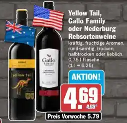 AEZ Yellow Tail, Gallo Family oder Nederburg Rebsortenweine Angebot