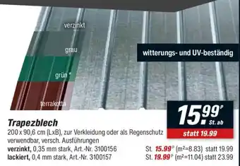 toom Baumarkt Trapezblech Angebot