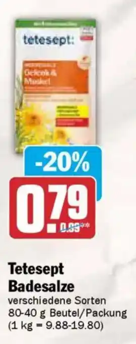 AEZ Tetesept Badesalze Angebot
