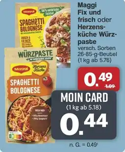 Famila Nord West Maggi Fix und frisch oder Herzens- küche Würz- paste Angebot