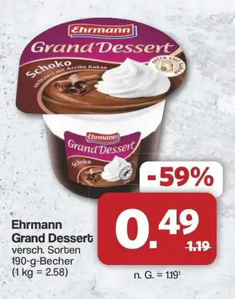 Famila Nord West Ehrmann Schoko Grand Dessert Angebot