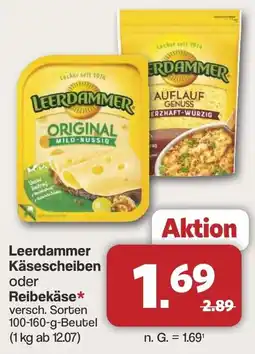 Famila Nord West Leerdammer Käsescheiben oder Reibekäse Angebot