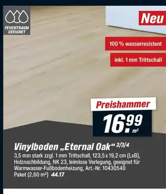 toom Baumarkt Vinylboden,,Eternal Oak" Angebot