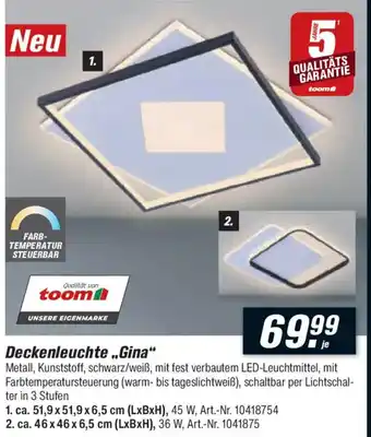 toom Baumarkt Deckenleuchte,,Gina" Angebot