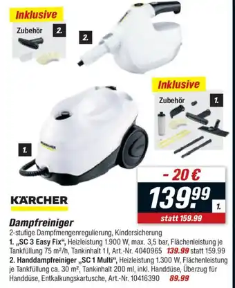 toom Baumarkt KÄRCHER Dampfreiniger Angebot