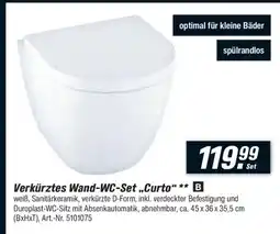 toom Baumarkt Verkürztes Wand-WC-Set „Curto" Angebot