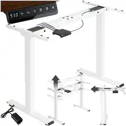 Netto Marken-Discount tectake Tischgestell, elektrisch höhenverstellbar, breitenverstellbar, 110 - 168 x 60 x 70 - 119 cm Angebot