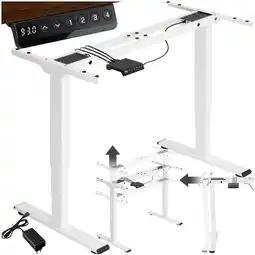 Netto Marken-Discount tectake Tischgestell, elektrisch höhenverstellbar, breitenverstellbar, 110 - 168 x 60 x 60 - 125 cm Angebot