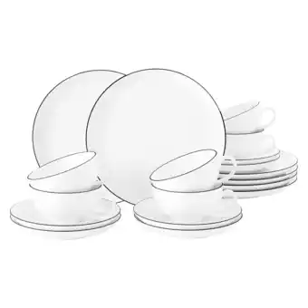 Netto Marken-Discount Seltmann Weiden Teeservice Lido Black Line 18er Set Angebot