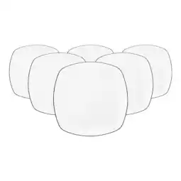 Netto Marken-Discount Seltmann Weiden Frühstücksteller eckig Lido Black Line ø 20 cm 6er Set Angebot