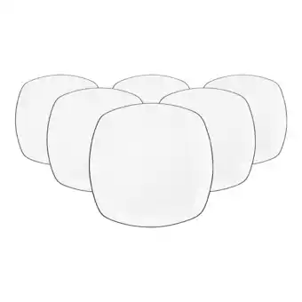 Netto Marken-Discount Seltmann Weiden Frühstücksteller eckig Lido Black Line ø 20 cm 6er Set Angebot