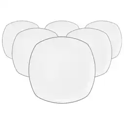 Netto Marken-Discount Seltmann Weiden Speiseteller eckig Lido Black Line ø 26 cm 6er Set Angebot